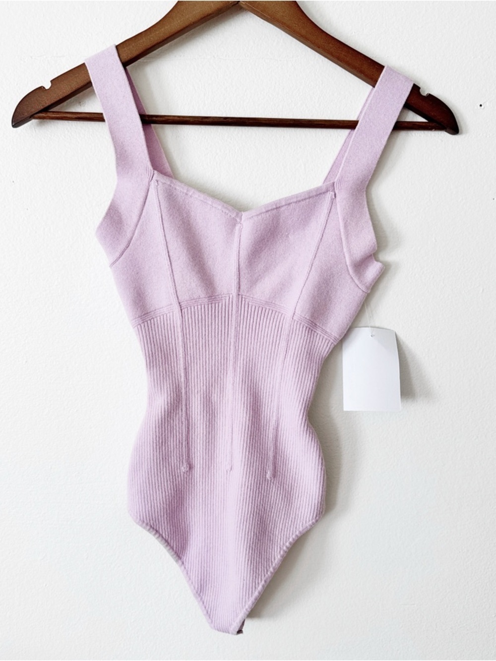 Abercrombie & Fitch Lavender Ribbed Knit bodysuit small